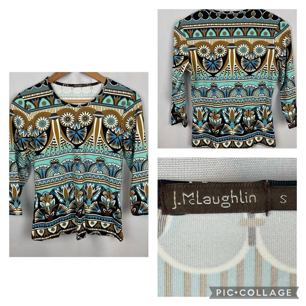 J. Mclaughlin Paisley Blouse Size.. Small - image 1